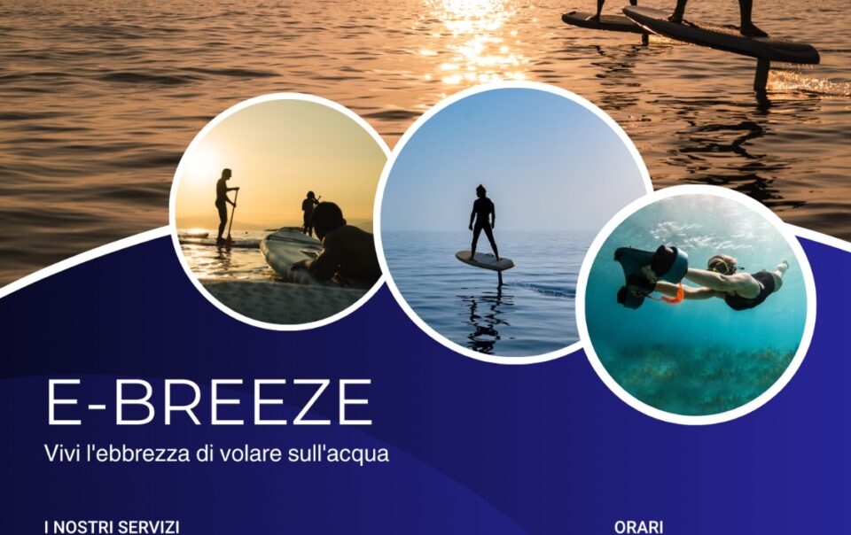 E-BREEZE VIVI L'ESPERIENZA DI VOLARFE SULL'ACQUA